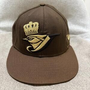 Toronto Blue Jays Crown Logo Brown Hat 7 3/8 Fitted MLB New Era 59FIFTY Men’s